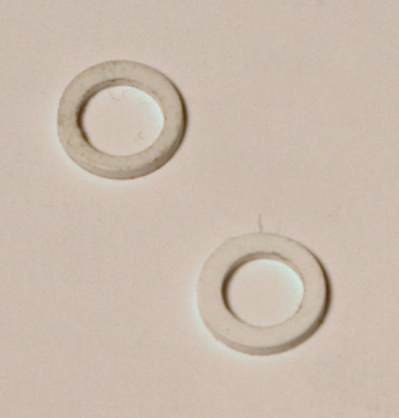 White plastic sealing ring